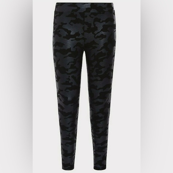 Torrid Leggings Womens 3X Black Multi Metallic Camoflage Pull On Cotton Spandex - Picture 5 of 11